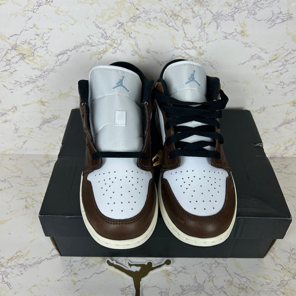 Air Jordan 1 Low SE Big Kids Shoes Brown Blue Grey 6.5Y NIB - Picture 4 of 6